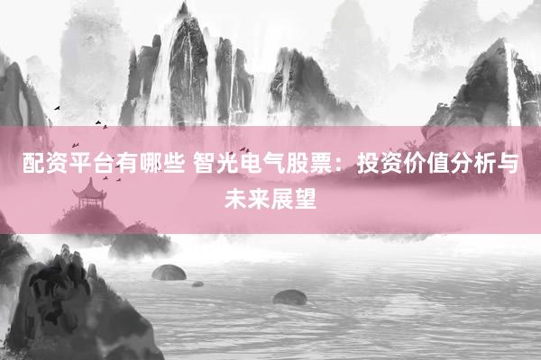 配资平台有哪些 智光电气股票：投资价值分析与未来展望