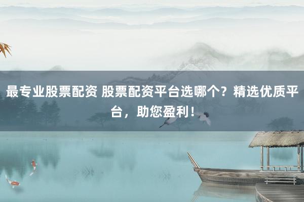 最专业股票配资 股票配资平台选哪个？精选优质平台，助您盈利！
