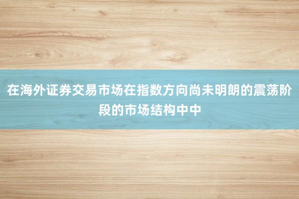 在海外证券交易市场在指数方向尚未明朗的震荡阶段的市场结构中中