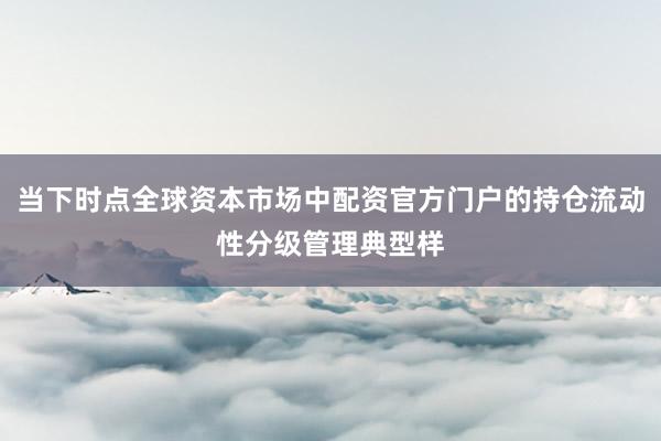 当下时点全球资本市场中配资官方门户的持仓流动性分级管理典型样