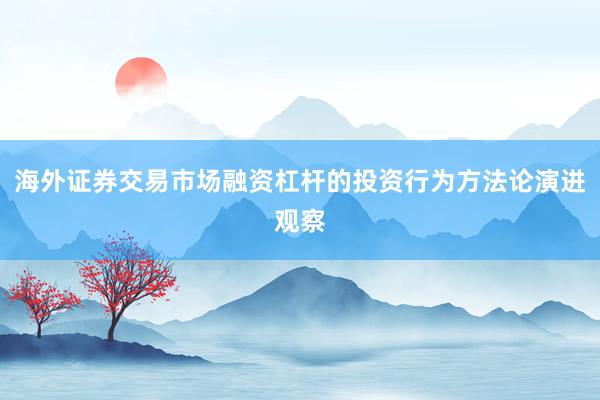 海外证券交易市场融资杠杆的投资行为方法论演进观察