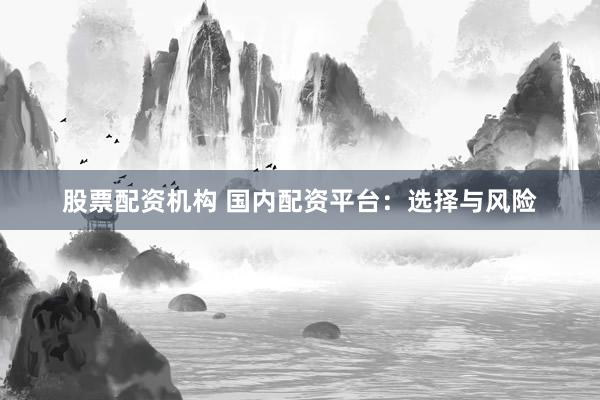 股票配资机构 国内配资平台：选择与风险